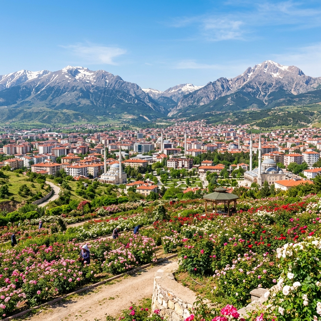 Isparta şehir manzarası